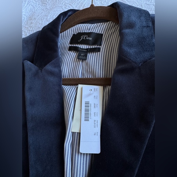 J. Crew Tall Parke blazer in velvet - navy - Picture 6 of 7